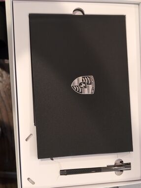 Porsche Black Welcome book with Pen